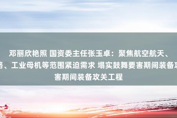 邓丽欣艳照 国资委主任张玉卓：聚焦航空航天、集成电路、工业母机等范围紧迫需求 塌实鼓舞要害期间装备攻关工程