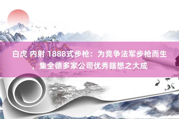 白虎 内射 1888式步枪：为竞争法军步枪而生，集全德多家公司优秀瞎想之大成