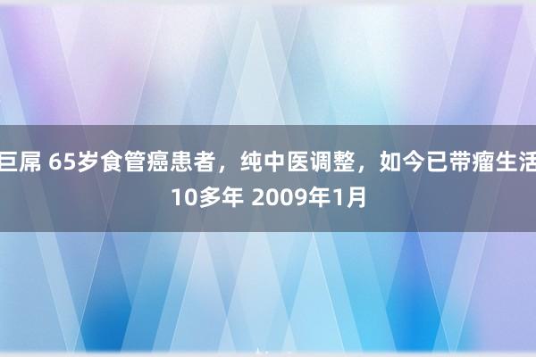 巨屌 65岁食管癌患者，纯中医调整，如今已带瘤生活10多年 2009年1月