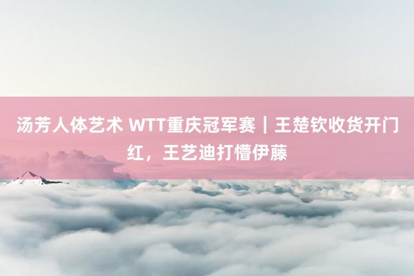 汤芳人体艺术 WTT重庆冠军赛｜王楚钦收货开门红，王艺迪打懵伊藤